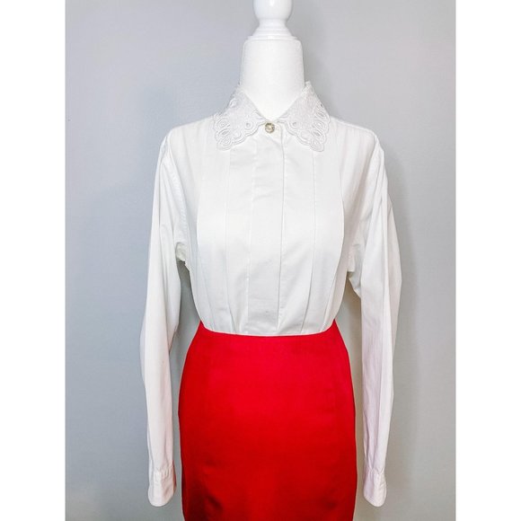 Vintage Red Pencil Skirt Simon Ellis 60s 70s - Picture 4 of 9